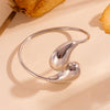 Wholesale Women's Titanium Steel Geometric Water Drop Collar Earrings