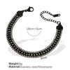 Wholesale Women's 316L Stainless Steel Geometric Zircon Bracelet With Electroplating Treatment Light Luxury And Simple Style