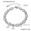 Wholesale Women's Titanium Steel Geometric Zircon Handmade Electroplated Light Luxury Bracelet
