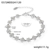 Wholesale Women's 316L Stainless Steel Geometric Zircon Inlay Electroplated Handmade Bracelet Jewelry
