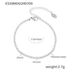 Wholesale Women's 316L Stainless Steel Gimmel Bracelet Light Luxury Geometric Style Inlaid With Zircon