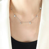 Wholesale Women's Titanium Steel Gold Plated Heart Geometric Pendant Necklace