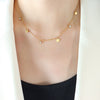 Wholesale Women's Titanium Steel Gold Plated Heart Geometric Pendant Necklace