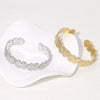 Wholesale Women's Titanium Steel Gold Plated Non Fading Fresh Leaf Style Bracelet With Electroplating Process
