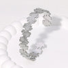 Wholesale Women's Titanium Steel Gold Plated Non Fading Fresh Leaf Style Bracelet With Electroplating Process