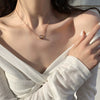 Wholesale Women's Titanium Steel Gold Plated Roman Numerals Doublering Pendant Ochain Necklace