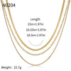 Wholesale Women's Titanium Steel Goldplated Geometric Figaro Clavicle Chain