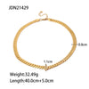 Wholesale Women's Titanium Steel Goldplated Inlaid Zircon Flower Pattern Necklace