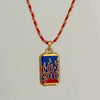 Wholesale Women's Titanium Steel Goldplated Retro Geometric Devil's Eye Necklace With Rope Chain