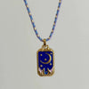 Wholesale Women's Titanium Steel Goldplated Retro Geometric Devil's Eye Necklace With Rope Chain