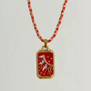 Wholesale Women's Titanium Steel Goldplated Retro Geometric Devil's Eye Necklace With Rope Chain