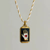 Wholesale Women's Titanium Steel Goldplated Retro Geometric Devil's Eye Necklace With Rope Chain