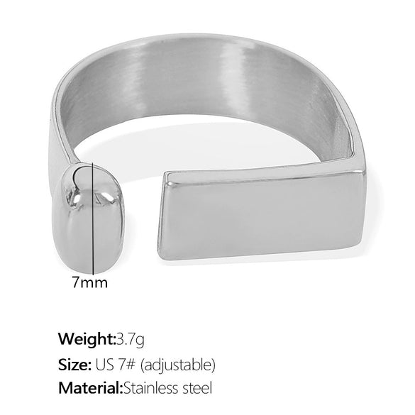 Wholesale Women's 316L Stainless Steel Goldplated Ring With Geometric Floral Pattern