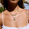 Wholesale Women's Titanium Steel Heart Geometric Jewelry With Electroplating Light Luxury Highend Clavicle Chain That Does Not Fade
