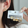 Wholesale Women's Titanium Steel Heart Shape Electroplating Fashionable Earrings