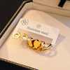 Wholesale Women's Titanium Steel Heart Shape Electroplating Fashionable Earrings