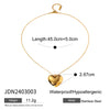 Wholesale Women's Titanium Steel Heart Shape Love Necklace With Snake Bone Chain And Electroplating Processing