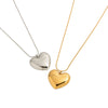 Wholesale Women's Titanium Steel Heart Shape Love Necklace With Snake Bone Chain And Electroplating Processing