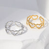 Wholesale Women's Titanium Steel Heartd Open Ring With Electroplating Simple Niche Cold Wind Style