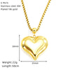 Wholesale Women's Titanium Steel Heartshaped Electroplated Necklace With Square Pearl Chain