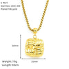 Wholesale Women's Titanium Steel Heartshaped Electroplated Necklace With Square Pearl Chain