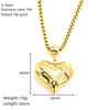 Wholesale Women's Titanium Steel Heartshaped Electroplated Necklace With Square Pearl Chain