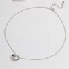 Wholesale Women's Titanium Steel Heartshaped Hollow Pendant Necklace With Electroplating
