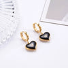 Wholesale Women's Titanium Steel Heartshaped Light Luxury Threedimensional Earrings With Electroplating Treatment