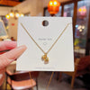 Wholesale Women's Titanium Steel Heartshaped Microinlaid Necklace With Mixed Gemstone Pendant And Geometric Pattern