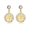 Wholesale Women's Titanium Steel Hollow Tree Of Life Earrings With Polishing Treatment