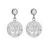 Wholesale Women's Titanium Steel Hollow Tree Of Life Earrings With Polishing Treatment