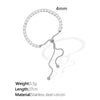 Wholesale Women's 316L Stainless Steel Inlaid Zircon Dropshaped Light Luxury Style Bracelet