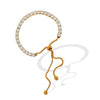 Wholesale Women's 316L Stainless Steel Inlaid Zircon Dropshaped Light Luxury Style Bracelet