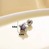 Wholesale Women's Titanium Steel Inlaid Zircon Fivepointed Star Earring