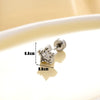 Wholesale Women's Titanium Steel Inlaid Zircon Fivepointed Star Earring
