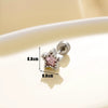 Wholesale Women's Titanium Steel Inlaid Zircon Fivepointed Star Earring