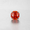 Wholesale Women's Titanium Steel Inlaid Zircon Geometric Sweet Style Handheld Flower Cut Eightsided Ear Nail
