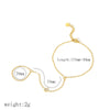 Wholesale Women's Titanium Steel Ins Style Geometric Pattern Rice Bead Chain 18K Gold Plated Bracelet