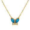 Wholesale Women's Titanium Steel Insect Butterfly Shape Electroplating Fashion Necklace