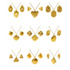Wholesale Women's Titanium Steel Jewelry Set With Geometric Square Round Love Irregular Pattern Electroplated Earrings And Necklace