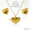 Wholesale Women's Titanium Steel Jewelry Set With Geometric Square Round Love Irregular Pattern Electroplated Earrings And Necklace