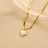 Wholesale Women's Titanium Steel Jewelry Set With Love Water Drops Bells Patterns Electroplated Chain Necklace Bracelet Earrings
