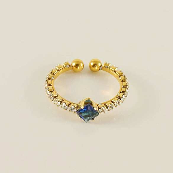 Wholesale Women's Titanium Steel Jewelry Set With Multicolored Zircon And Geometric Pattern Bracelet Earrings