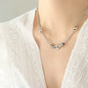 Wholesale Women's Titanium Steel Jewelry With Geometric Pattern And Splicing Chain Electroplated
