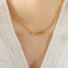 Wholesale Women's Titanium Steel Jewelry With Geometric Pattern And Splicing Chain Electroplated