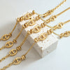 Wholesale Women's Titanium Steel Jewelry With Geometric Pattern And Splicing Chain Electroplated