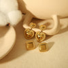 Wholesale Women's Titanium Steel 18K Gold Electroplated Heart Shaped Earrings