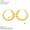 Wholesale Women's Titanium Steel 18K Gold Electroplated Heartshaped Geometric Earrings