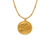 Wholesale Women's 316L Stainless Steel 18K Gold Plated Collarbone Chain With Geometric Wave Pattern Pendant Necklace