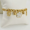 Wholesale Women's 316L Stainless Steel 18K Gold Plated Flower Bracelet Jewelry With Electroplating Treatment